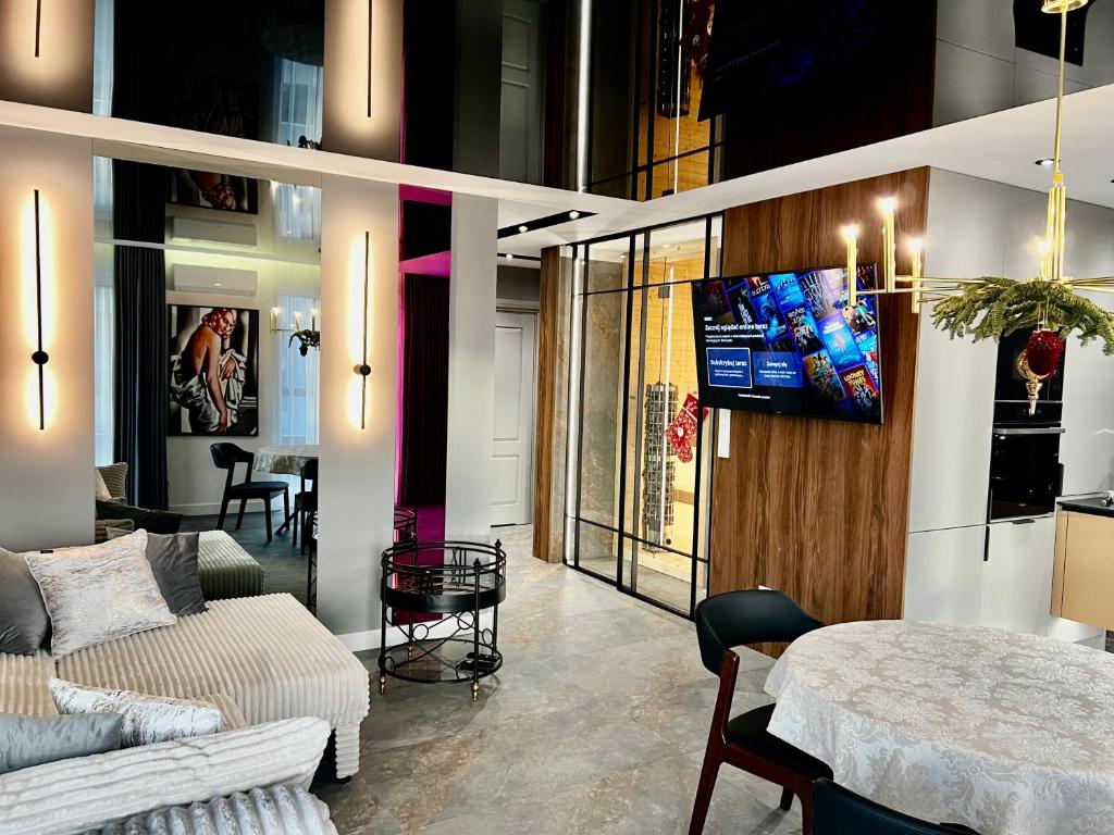 Elegancki salon w apartamencie